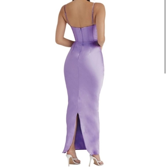 House of CB Purple Charmaine Corset Dress Maxi - Picture 2 of 10
